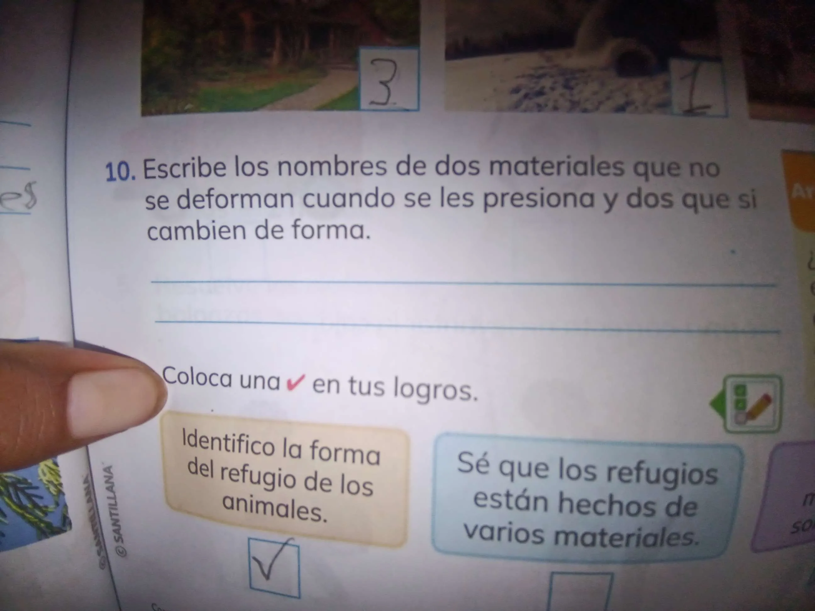 Materiales que cambian y no cambian de forma