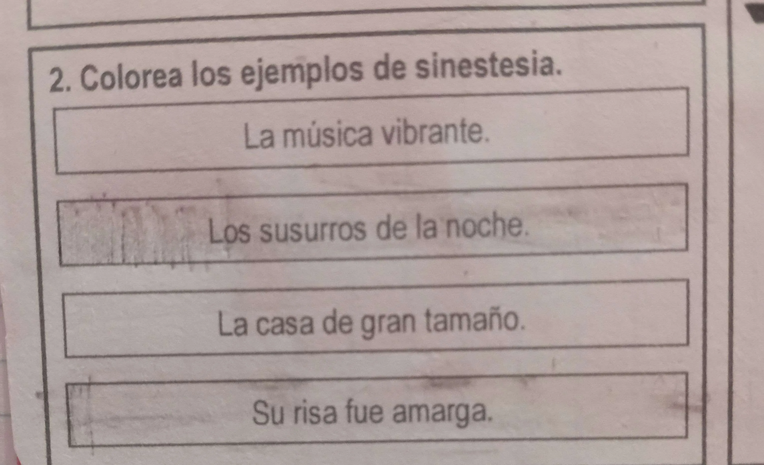 Ejemplos de sinestesia en la literatura